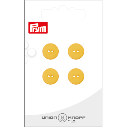 Prym Platt Plastknapp Gul 12 mm - 4 st