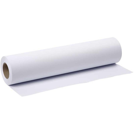 Ritpapper på rulle, B: 42 cm, 80 g, vitt, 50 m/ 1 rl.