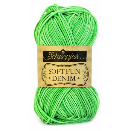 Scheepjes Softfun Denim Garn Print 506 Grön