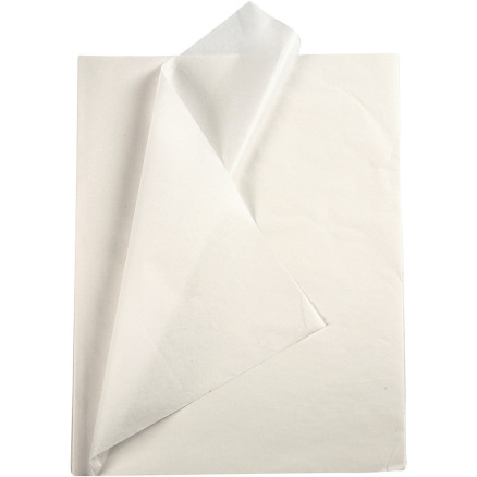 Silkespapper, ark 50x70 cm, 17 g, vit, 10 ark/ 1 förp.