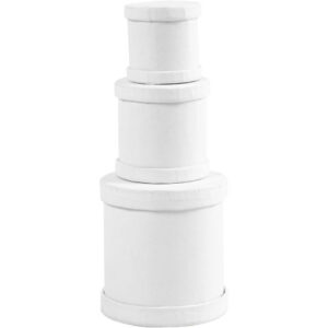 Trumaskar, stl. 4x4 + 5x5 + 6,5x7 cm, vit, 1 set