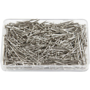 Knappenåle, L: 16 mm, tykkelse 0,65 mm, sølv, 35g/ 1 pk.