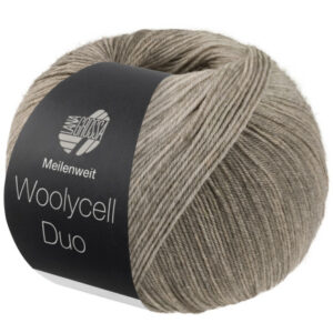 Lana Grossa Meilenweit 100 Woolycell Duo Garn 6010 Ljus / Pärlor / Musgrå