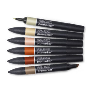 Promarker set, jordfärger 6st