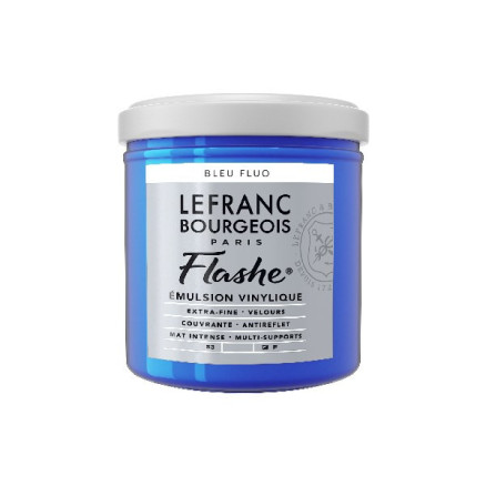 Flashe Akryl 125ml Fluroescent Blå 083