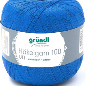 Gründl - Häkelgarn 100 - Virkgarn på 100 grams nystan - Blå