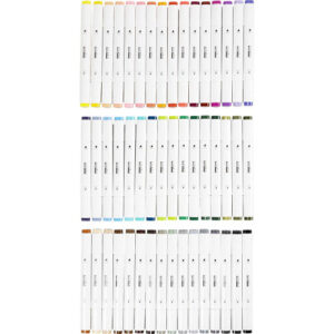 Illustration marker, spets 1+8 mm, standardfärger, 48 st./ 1 förp.