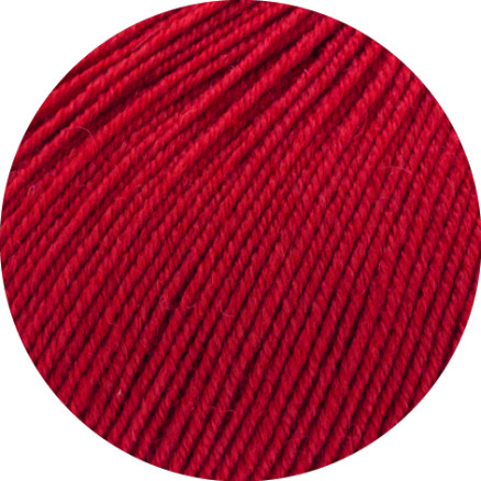 Lana Grossa Babygarn Cool Wool 343 Körsbärsröd Garn Print