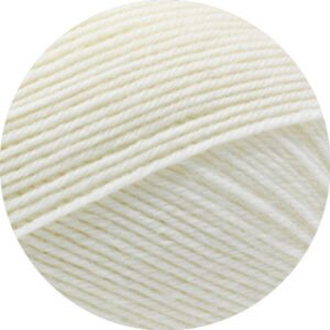 Lana Grossa Meilenweit 100 Merino Extrafine Uni Garn 2477 Brilliant White