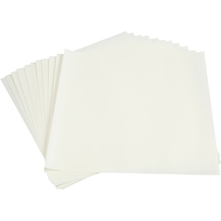Ljuspapper, ark 30x30 cm, 80 g, vitt, 12 ark/1 frp.
