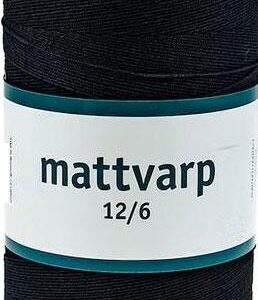 Mattvarp 12/6 Svart - 500 gr / rulle