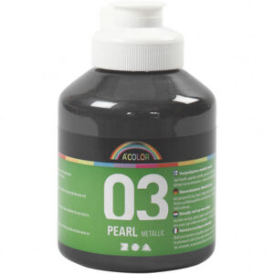 Metallic akrylfärg, metallic, svart, 500 ml/ 1 flaska