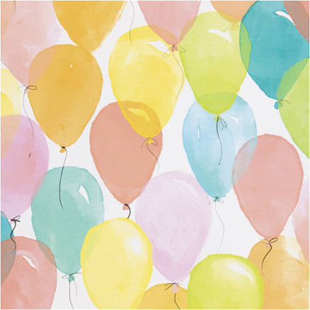 Presentpapper, ballonger, B: 50 cm, 80 g, pastellfärger, 5 m/1 rulle.