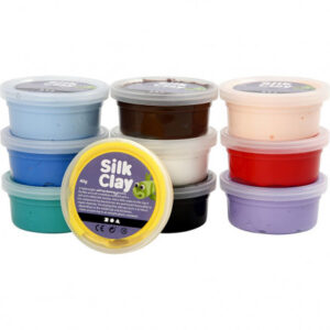 Silk ClayÂ®, Basic 1, mixade färger, 10x40 g/ 1 förp.