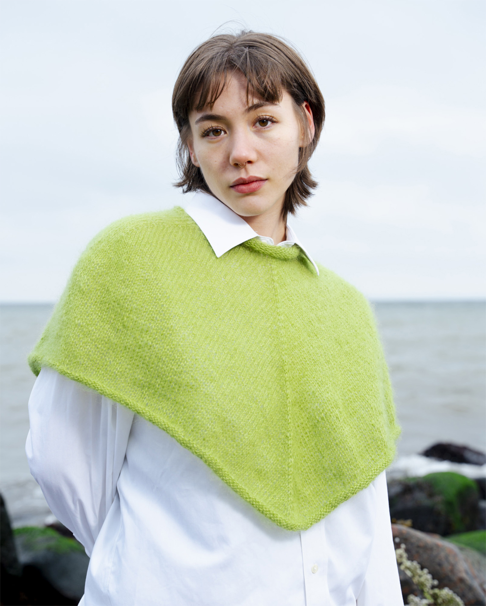 Stickmönster/stickkit - Modell 2682 Haru Poncho Hjertegarn Endast Stickmönster modell 2682 Haru Poncho Hjertegarn