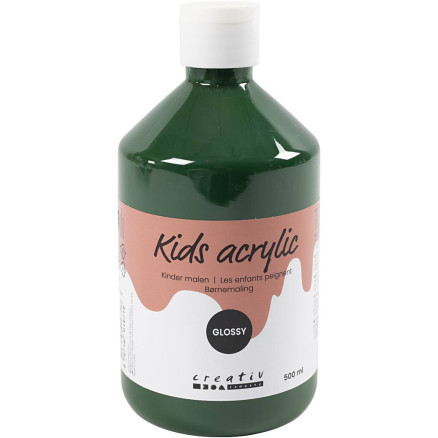 Akrylfärg Gloss, Mörk Grön, 500ml/ 1 flaska.