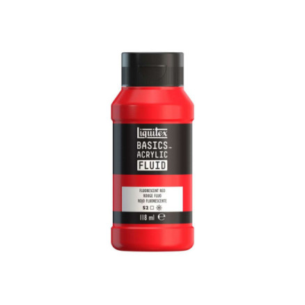 Basics fluid 118ml fluorescerande röd rad 983