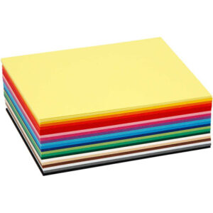 Creativ Karton, A6, ark 105x148 mm, 180 g, blandade färger, 120 blandade ark/1 frp.