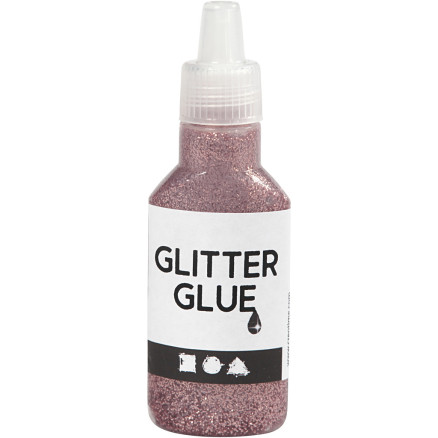 Glitterlim, Rosa, 25 ml/1 flaska
