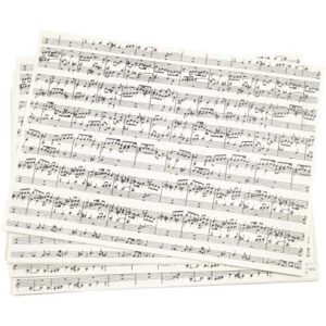 Kartong med tryck, noter, A4, ark 210x297 mm, 100 g, 10 ark/frp.