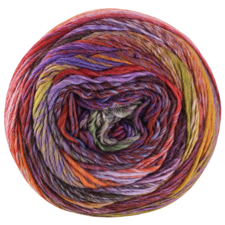 Lana Grossa Colorissimo Garn 214 Brun/Koppar/Lila/Aubergine/Grey-Green/Olive