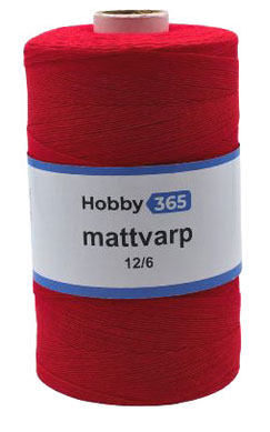 Mattvarp 12/6 500 gr / rulle Röd