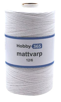 Mattvarp 12/6 500 gr / rulle Vit/Blekt