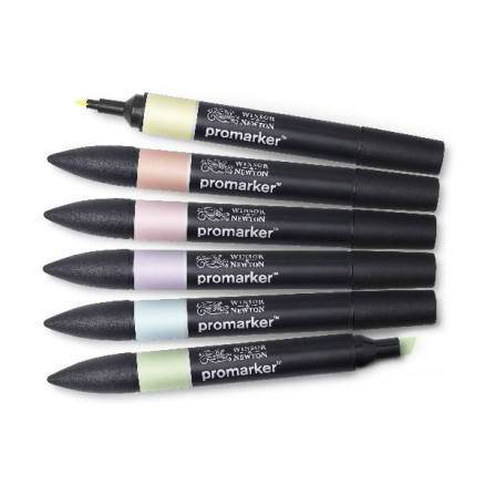 Promarker 6st pastellfärger