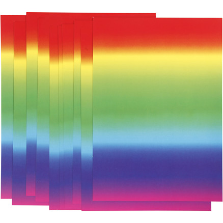 Regnbågskarton, A4, ark 210x297 mm, 180 g, 10 ark/frp.