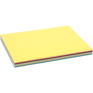 Vårkartong, A5, ark 148x210 mm, 180 g, olika färger, 60 ass. ark/1 frp.