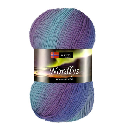Viking Garn Nordlys 971 Multi lila/blå/grå