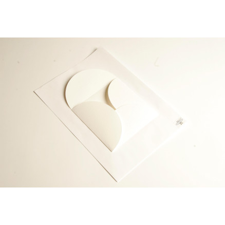 Vikkuvert Vit 14x14cm 160g - 25 st