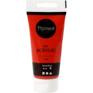 Art Akrylfärg, halvblank, halvtäckande, primärröd, 75 ml/1 flaska.