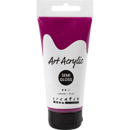 Art Akrylfärg, halvblank, transparent, cyklame, 75 ml/1 flaska.