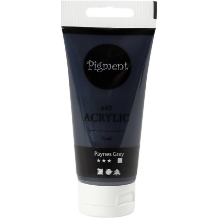 Art Akrylfärg, halvblank, transparent, paynes grey, 75 ml/1 flaska.