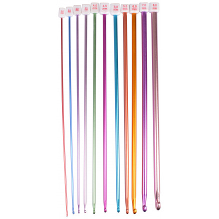 Infinity Hearts Virknålset Tunisisk virkning / Krokning Aluminium 2 - 8 mm 27 cm - 11 storlekar