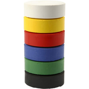 Vattenfärg, H: 19 mm, diam. 57 mm, primärfärger, 6 st./1 frp.